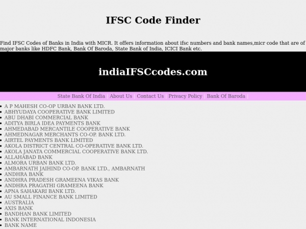indiaifsccodes.com
